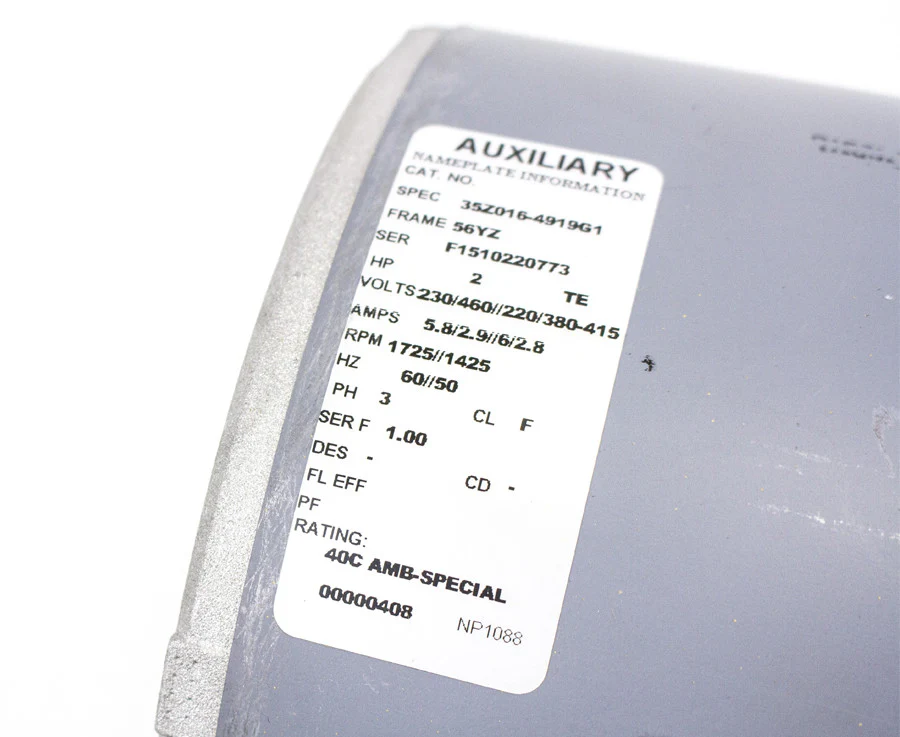 CM 3/4 Motor - 230/460V-3 Direct Control Model Ll, Rr - Image 2