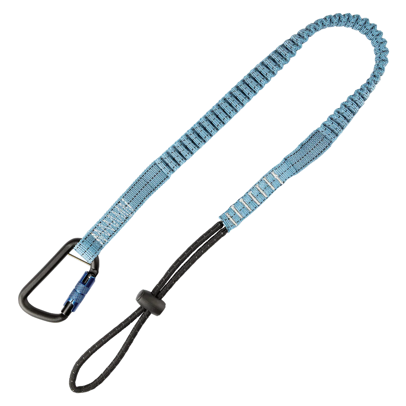 15 lb Tool Tether with choke-on cinch-loop and aluminum twist-lock carabiner, 36" - Image 2