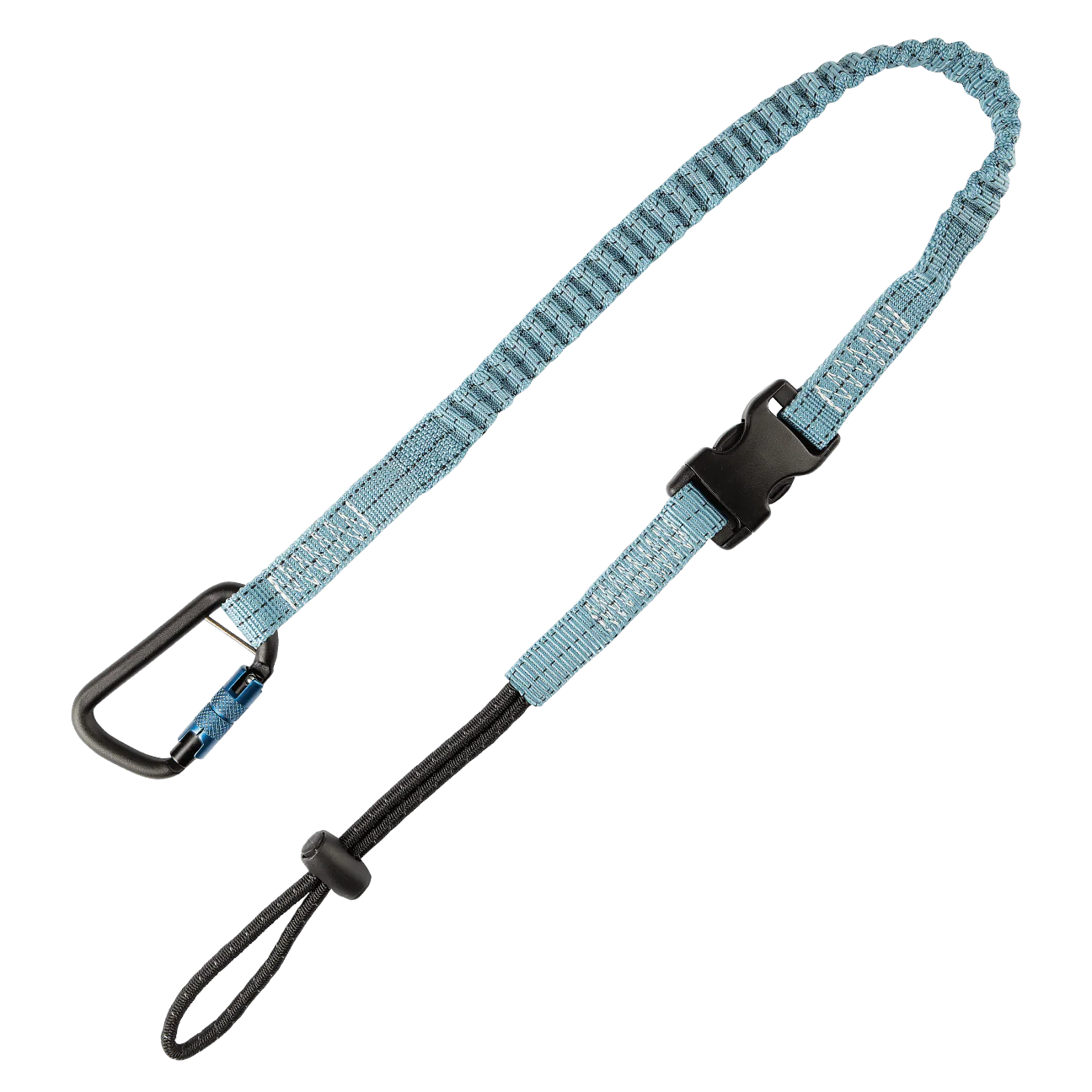 5 lb Tool Tether with speed-clip, choke-on cinch-loop and aluminum twist-lock carabiner, 36", 1/pk - Image 2