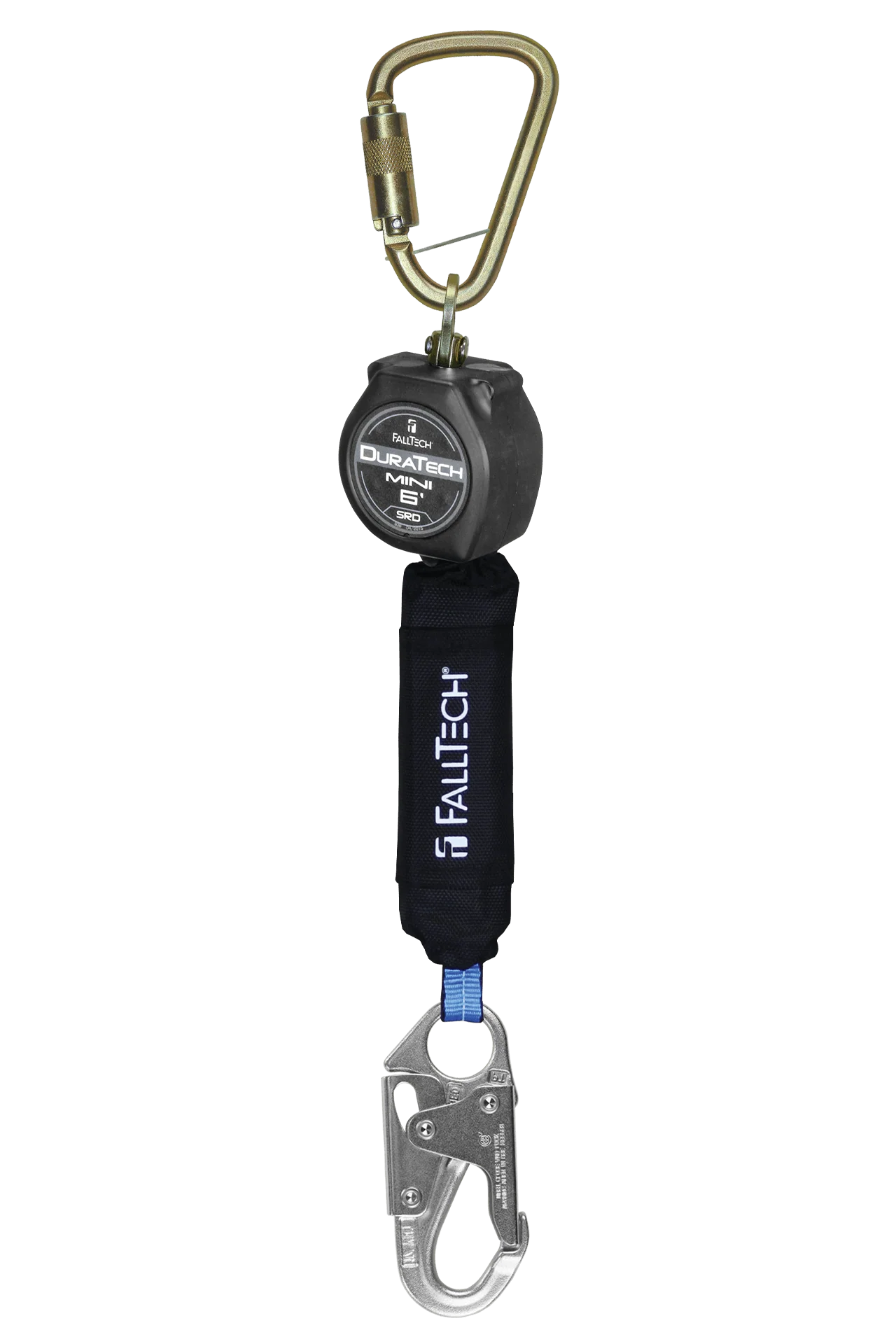 6' Mini Personal SRL with Steel Snap Hook, Includes Steel Dorsal Connecting Carabiner - CSA