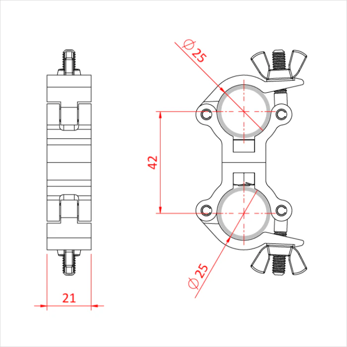 Doughty 25mm Atom Parallel Coupler - Image 3