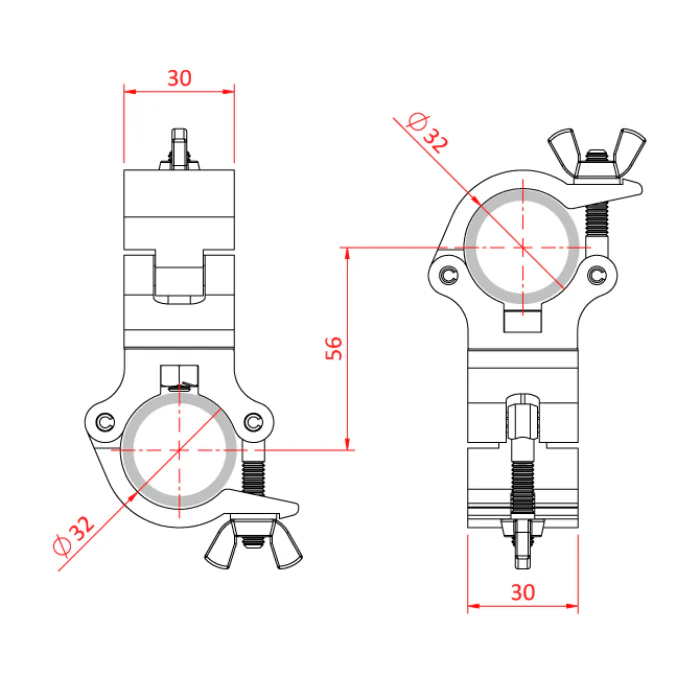 Doughty 32mm Atom Swivel Coupler - Image 3