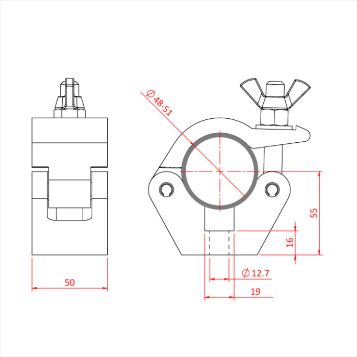 Doughty Half Coupler with Stainless Eye Bolt - Image 3