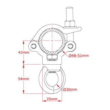 Doughty Eye Clamp: Lightweight 2'' Hanging Clamp - Image 4