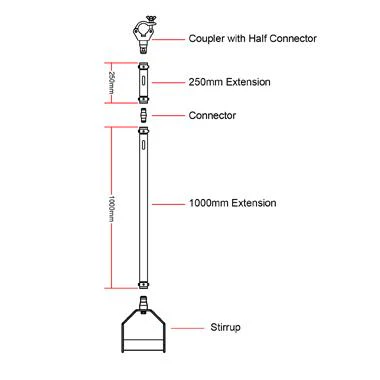 Doughty Modular Drop Arm Stirrup (Aluminum) - Image 3