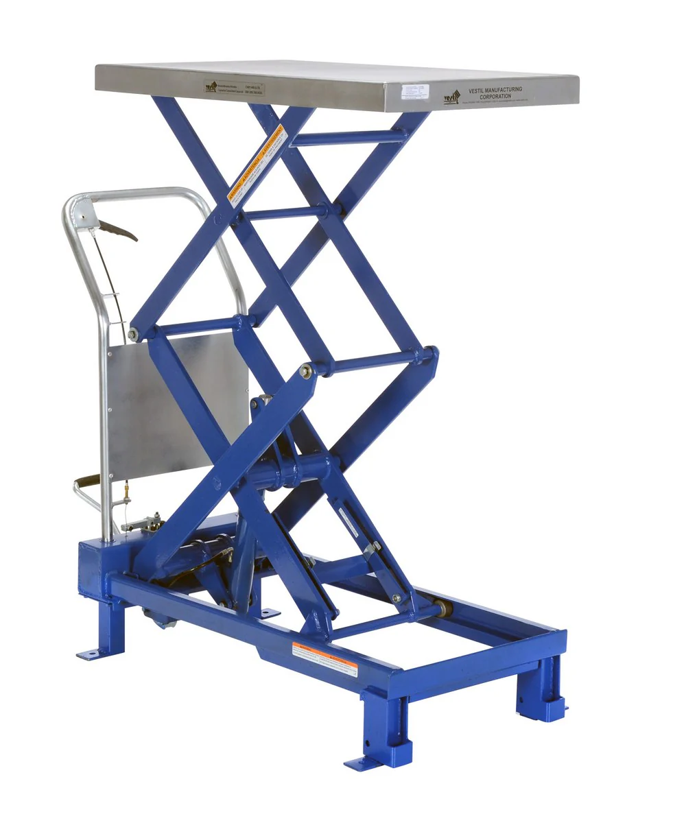 Vestil Manufacturing Corp Foot Pump & Powered Scissor Lift Tables