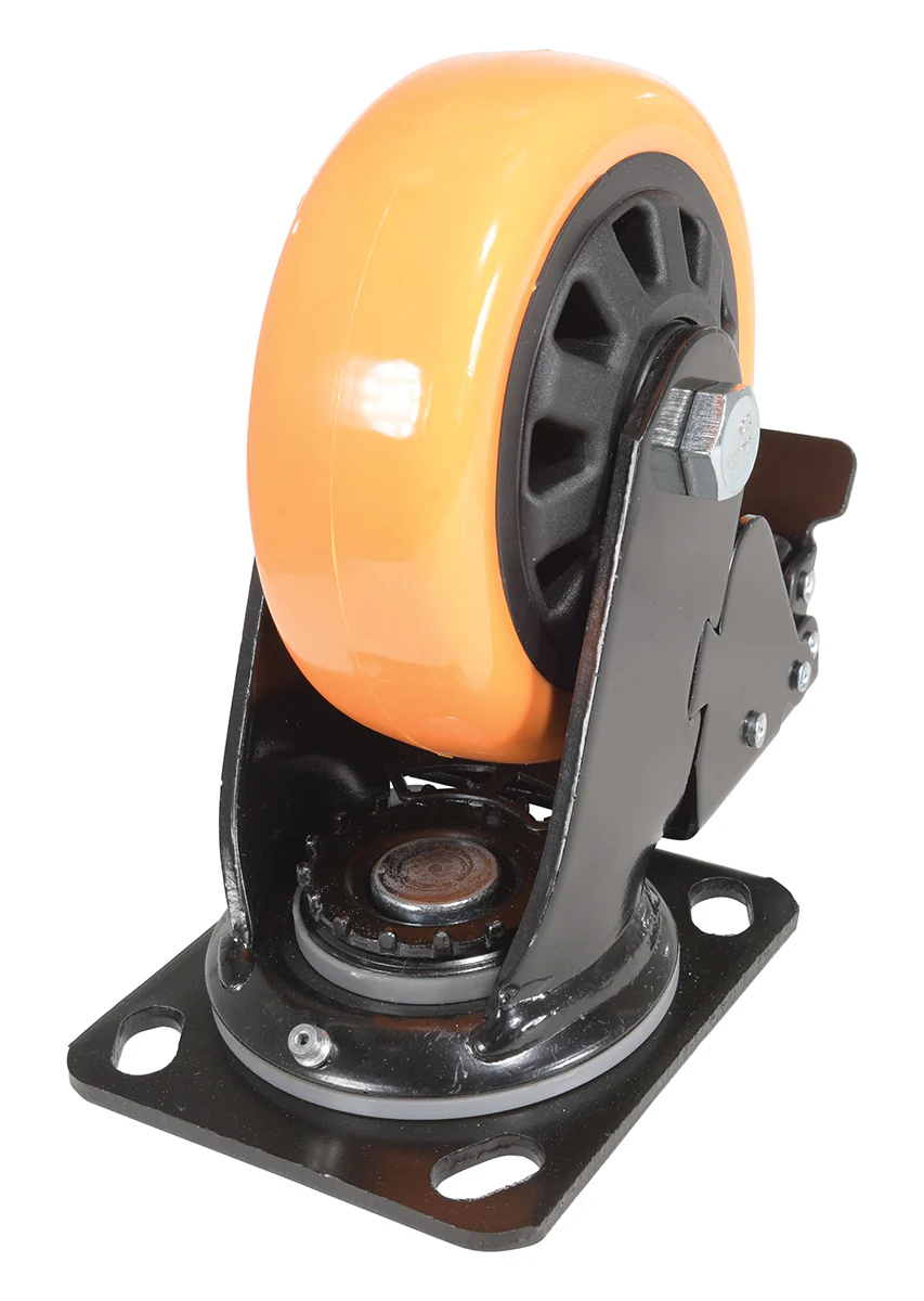 Vestil Manufacturing Corp Poly On Poly Casters (Orange) - Image 5